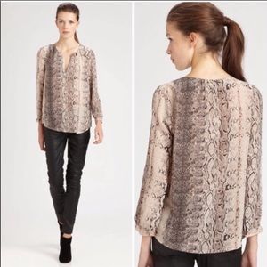 Joie snakeskin blouse